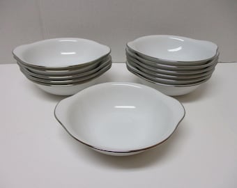 Noritake China Fremont 6127 Pattern - 12 Lugged Cereal Bowls