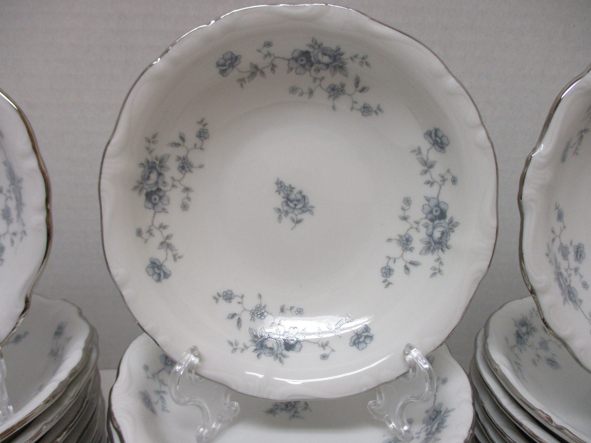 Johann Haviland Bavaria Germany Blue Garland Pattern 24 Etsy