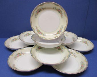 Noritake M China Ivanhoe Pattern Circa. 1918: 10 Coupe Soup Bowls