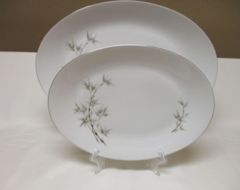 Fine Seyei China Nagoya Japan Bamboo Garden 1552: 2 Serving Platters