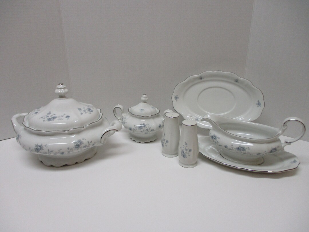 Johann Haviland Bavaria Germany Blue Garland Pattern Small Etsy