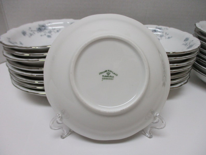 Johann Haviland Bavaria Germany Blue Garland Pattern 24 Etsy