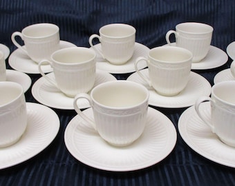 Mikasa Italian Countryside White DD900 - 12 Cups, 12 Saucers Made in Malaysia