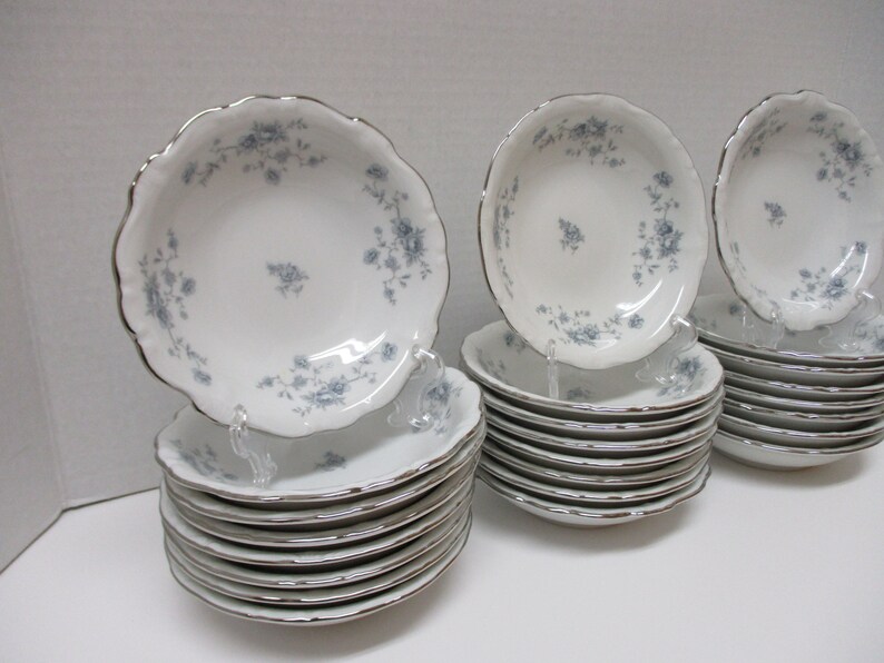 Johann Haviland Bavaria Germany Blue Garland Pattern 24 Etsy