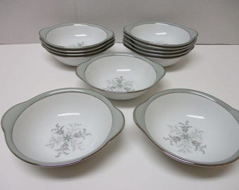 Noritake China Lucille 5813 Pattern - 12 Lugged Cereal Bowls