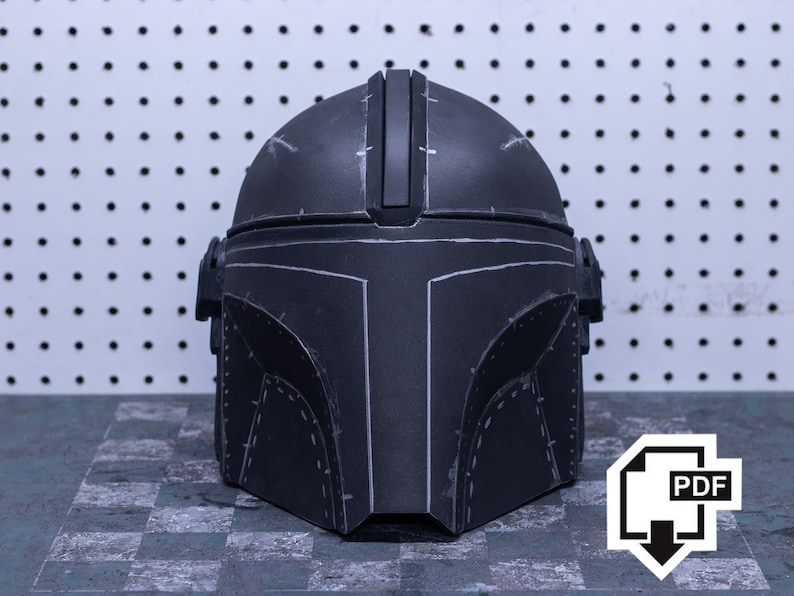 Foam Mandalorian Helmet digital templates image 1