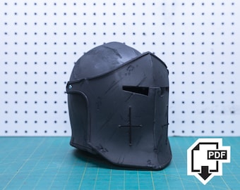 Foam Classic Knight Helmet digital Templates