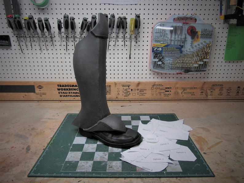Foam Shoe cover / Leg armor Foam digital templates (with 2 design options) image 4