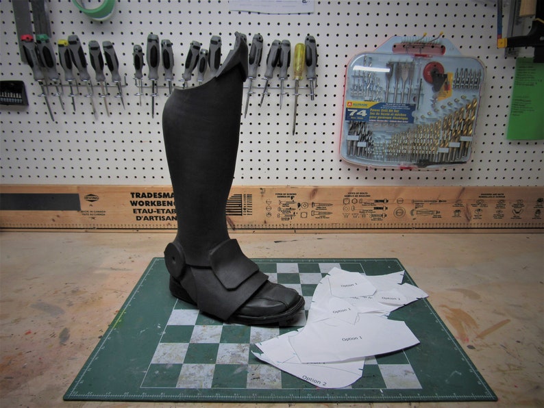 Foam Shoe cover / Leg armor Foam digital templates (with 2 design options) image 2