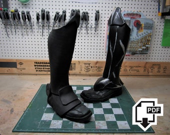 Foam Shoe cover / Leg armor Foam digital templates (with 2 design options)