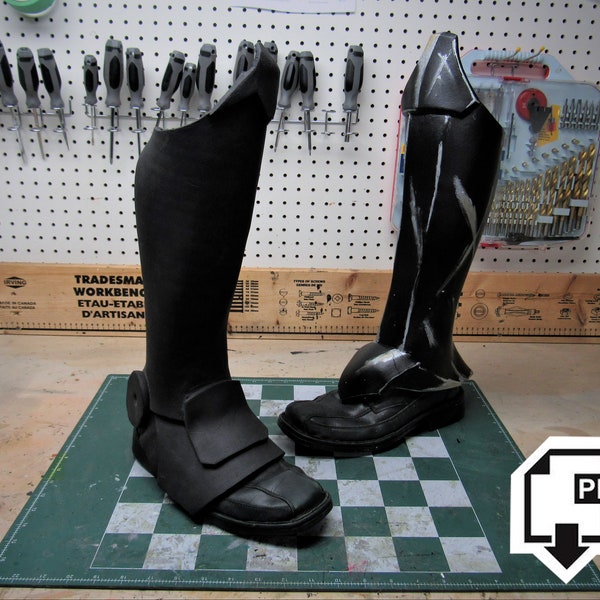 Foam Shoe cover / Leg armor Foam digital templates (with 2 design options)