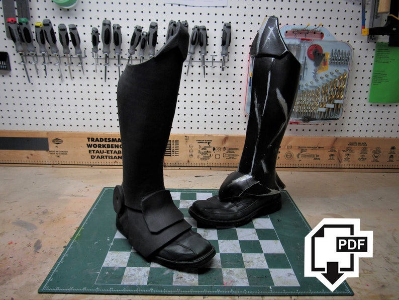Foam Shoe cover / Leg armor Foam digital templates (with 2 design options) image 1