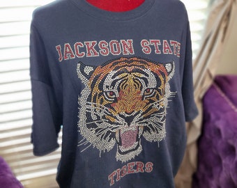 JSU Tiger Hoodie Breast Cancer Hoodie Jackson State Tiger - Etsy