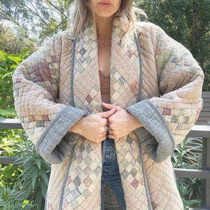 Handmade Quilt Coat made from a Vintage Quilt