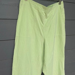 Vintage Soft Light Green Cotton Trouser Pants image 6