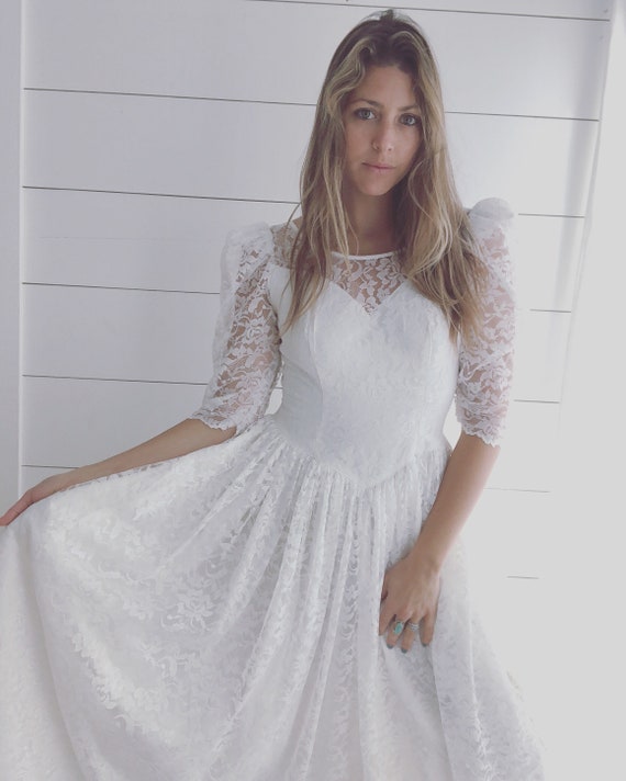 prairie style wedding dress