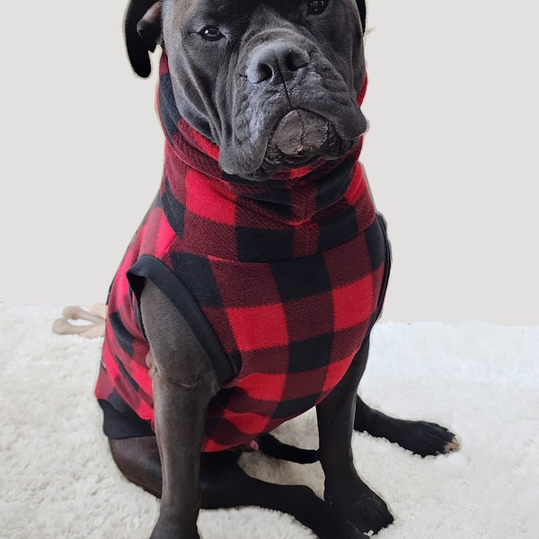 Big Dog Clothes, Buffalo Fleece Turtlenck Tank Vest Pullover, Shirt, Sweater, Jacket Made-to-measure, Custom sizing