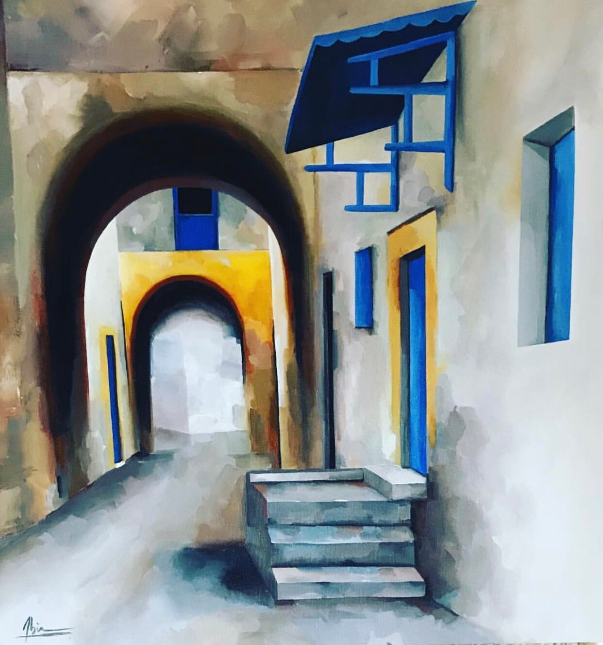 Tableau Décoratif sur Toile La Médina Bleue