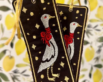 Cottagecore Embroidered Bookmarks