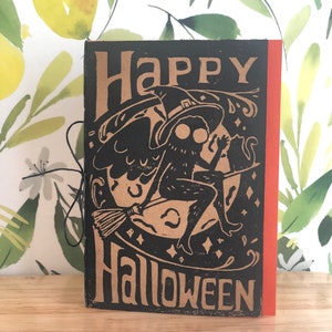 Biglietto di auguri di Halloween con l'uomo falena