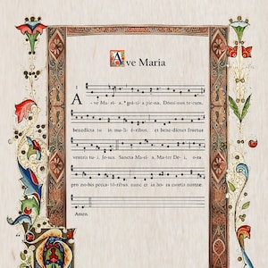 Gregoriaans gezang, hymnen, gebeden, toewijding, rozenkrans, antifoon, katholieke gift, traditioneel katholiek gebed en hymne, Ave Maria