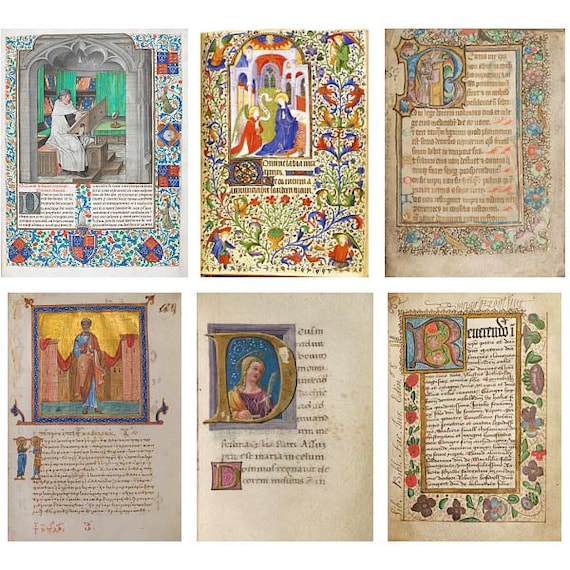 中世の装飾写本50ページ - 15世紀の画像、時祷書、ルネサンス時代の