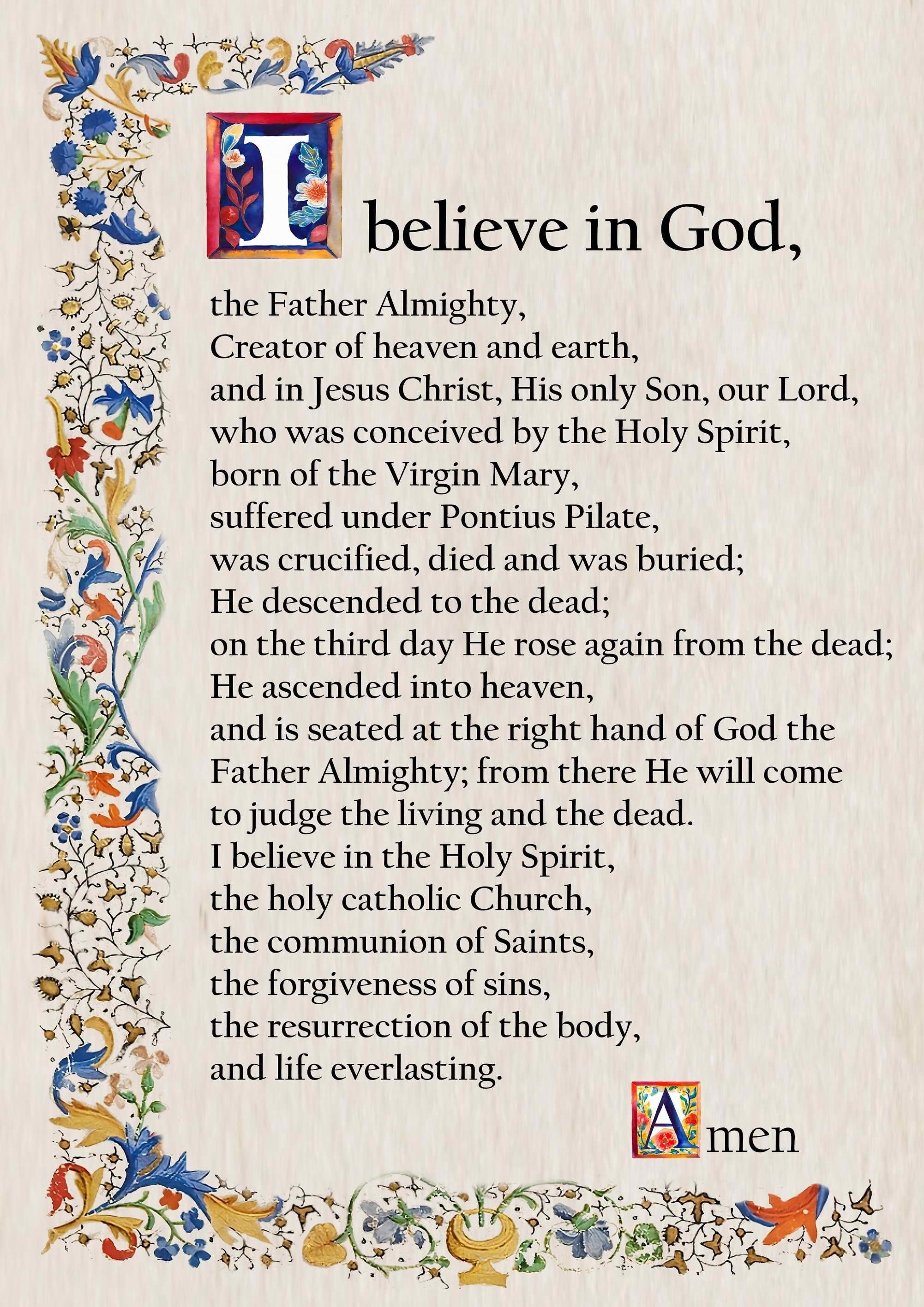 Apostles Creed Prayer for Heather - Etsy
