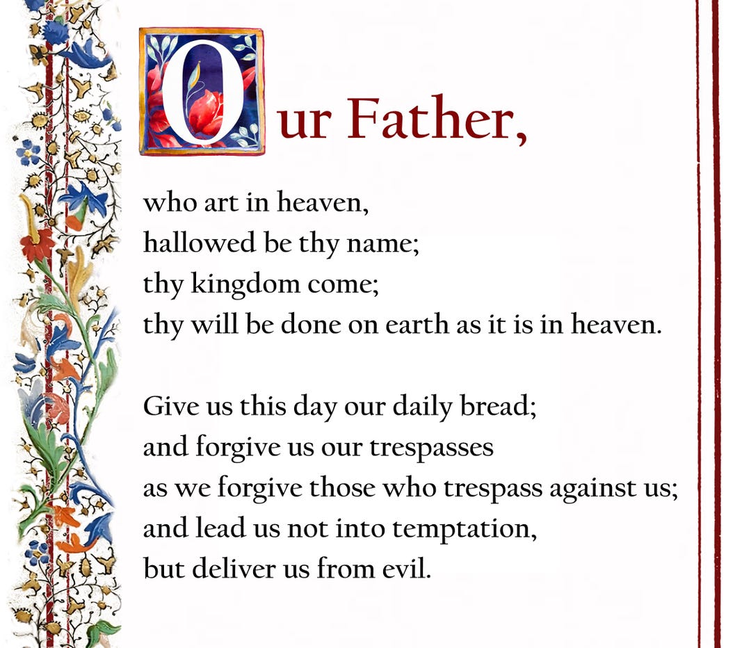 Pater Noter Prayer, Our Father Prayer, Catholic Prayer Card, Popular ...