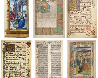 中世の装飾写本50ページ - 15世紀の画像、時祷書、ルネサンス時代の