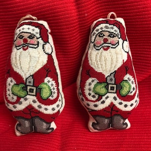 Embroidered Santa with Silk Ornaments