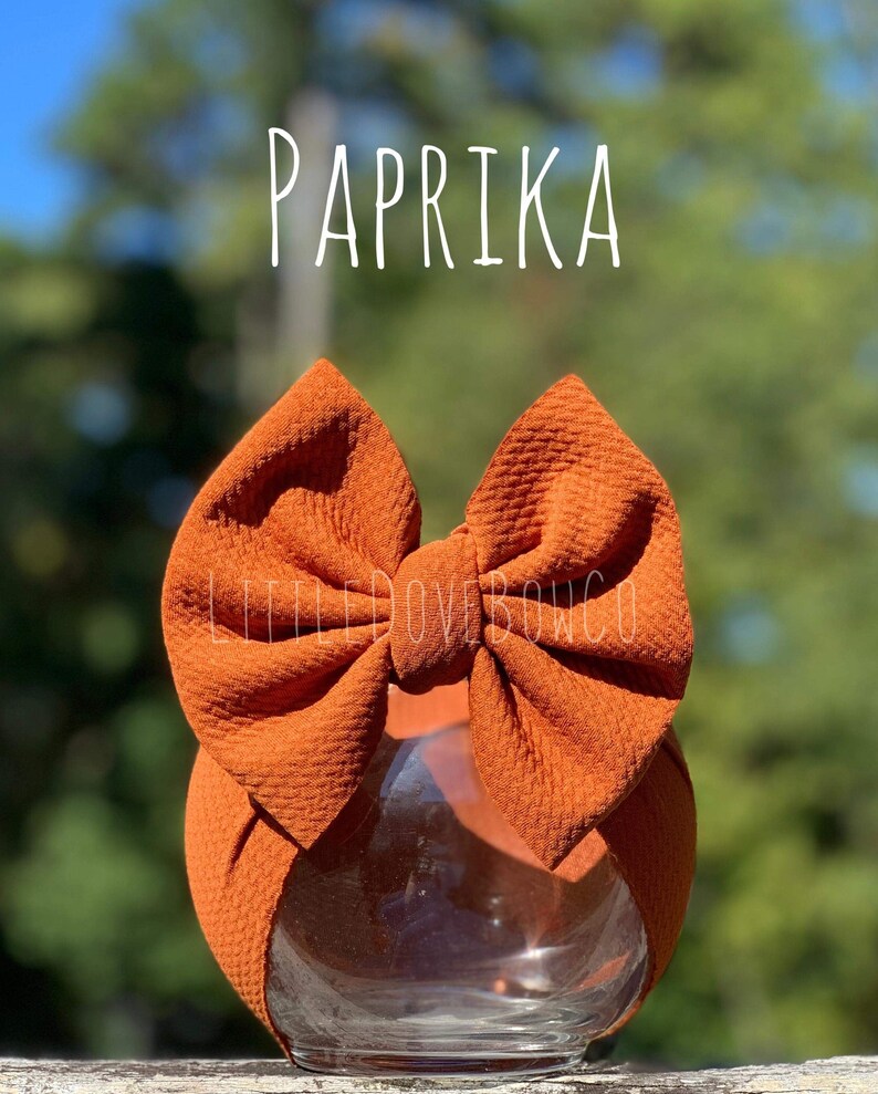 Paprika Solid Headwrap velvet bows and head wraps liverpool fabric bows Fabric bows and head wraps| bullet fabric bows and head wraps