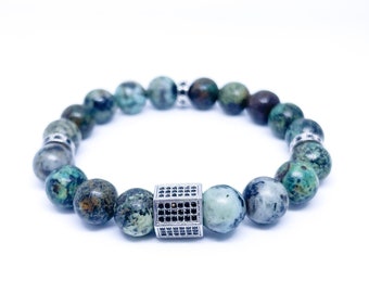 African Turquoise Energy Gemstone Bracelet