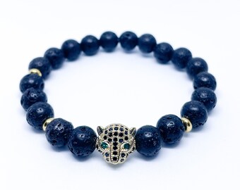 Black Lava Energy Gemstone Bracelet