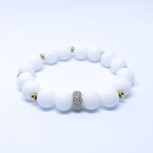 White Agate Energy Gemstone Bracelet