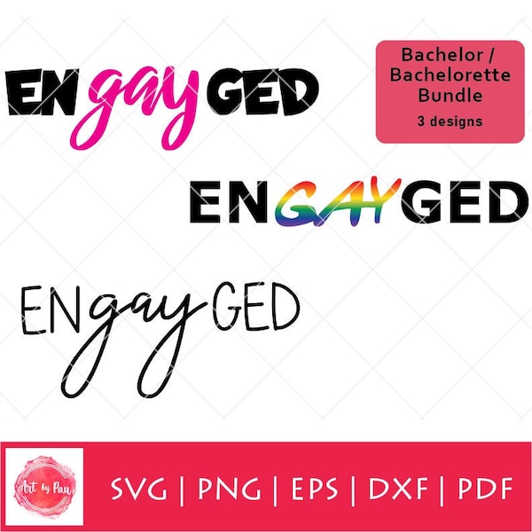 LGBT Engayged Bachelor party SVG PNG eps dxf | Gay bachelor party svg digital download | Engagement party svg Gay Lesbian cut file