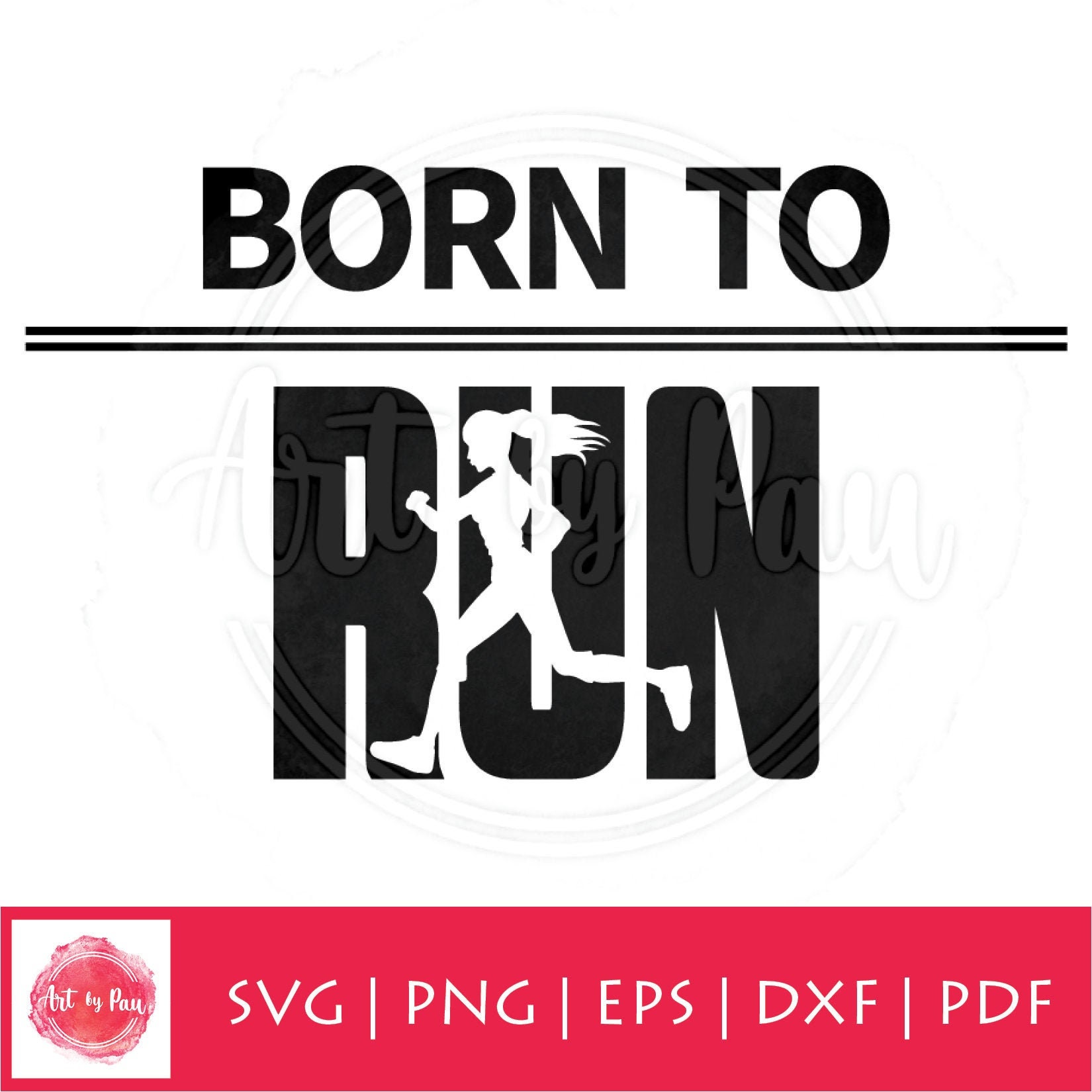 Runner SVG PNG Pdf Dxf Born to Run Cut File Runner Girl Svg Etsy