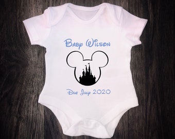 Personalised Disney Inspired Baby Grow Vest for Boys /& Girls Baby Shower Gift