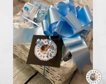 Baby Boy Hamper Wicker Gift Hamper Gift Basket Baby Shower Etsy