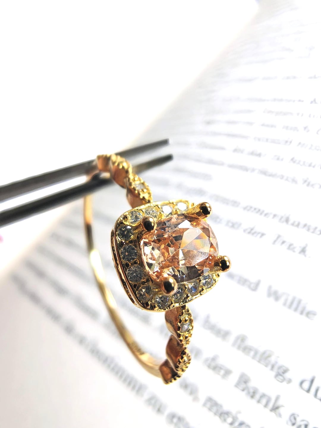 Vintage Gold Vermeil Twist Band - 925 Sterling Silver Ring With ...