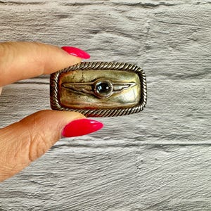 Fermasoldi vintage in argento sterling nativo americano - Ametista, peridoto e topazio veri - Navajo anni '60 fatto a mano
