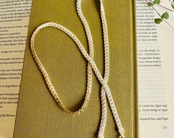 Vintage Italian Sterling Silver Braided Necklace, 23"
