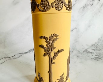 Wedgwood Jasperware Vaso per fuoriuscite di canna color talpa da collezione Inghilterra