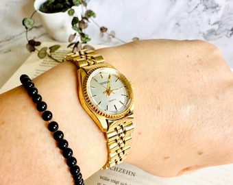 Vintage Geneva Gold Tone Ladies Watch – Classic 90s Style, Quartz, Working!
