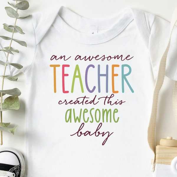 Teacher Onesie® For Baby, Teacher Baby Gifts, Baby Shower Gifts For Teachers, Teacher Pregnancy Gifts for mommy or daddy