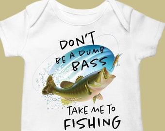 Bass Fishing Onesies®, Personalized Fishing baby bodysuit