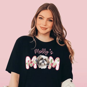 Shih Tzu Dog Mom Shirt for New Dog Mom Gift, Shih Tzu T-shirt Women Birthday, Cute Shih Tzu Tshirt Mom Gift for Mother's Day Gift for Her