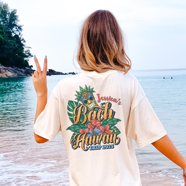 Tiki Hawaii Bach Trip Comfort Colors® Shirt T-shirt for For Bachelorette Party Girls Mom and Daughter Gift