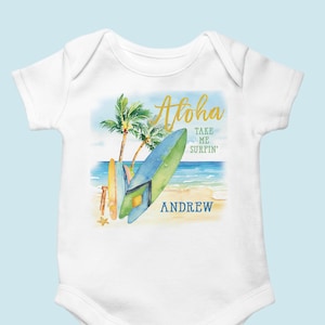 Surfer Baby Boy Onesies®,  Aloha Surf baby shirt