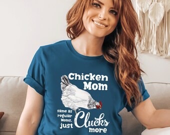 Huhn Mama Shirt, lustiges Huhn Mutter T Shirt, Bauern Frauen Geschenk, Bauernhof Mädchen Pullover, Huhn Liebhaber Tshirt, Geschenk für Hühnerstall Besitzer Farmer