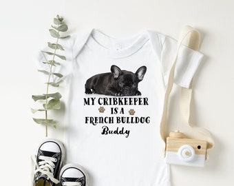 Personalized French Bulldog (black) baby Onesie®